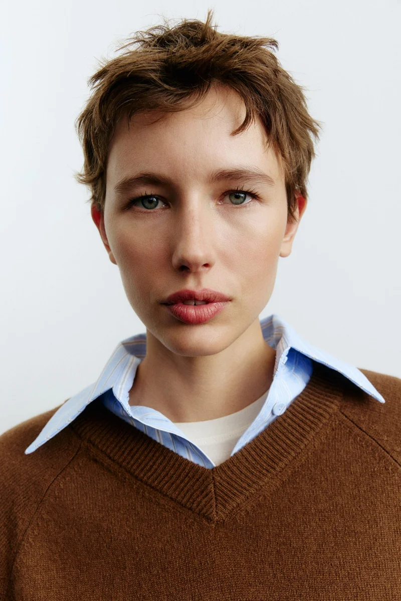 اتش اند ام كنزة صوف بقصّة فضفاضة